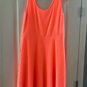 Mossimo Supply Co Orange Ribbed Scoop Neck Mini Dress